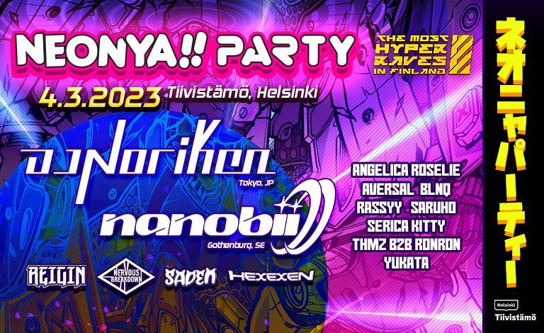 Neonya!! Party: DJ Noriken, nanobii + more! Liput