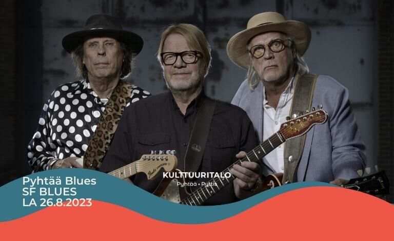 Pyhtään Kulttuuritalon pihakeikat: Pyhtää Blues: SF Blues: Heikki Silvennoinen, Dave Lindholm, Pepe Ahlqvist Tickets