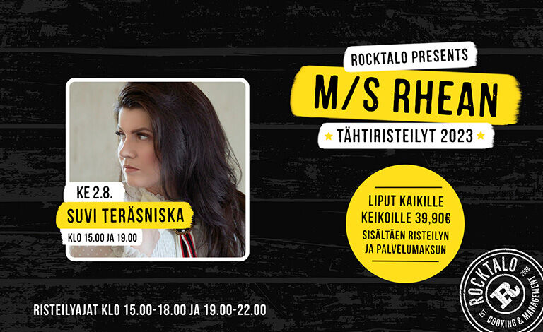 M/S Rhean Tähtiristeilyt: Suvi Teräsniska (klo 15:00) Liput