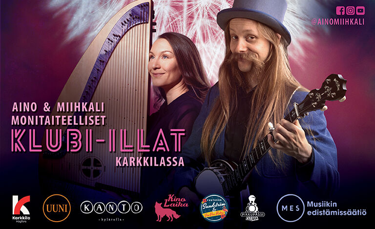Aino & Miihkali -monitaiteelliset klubi-illat Karkkilassa Liput