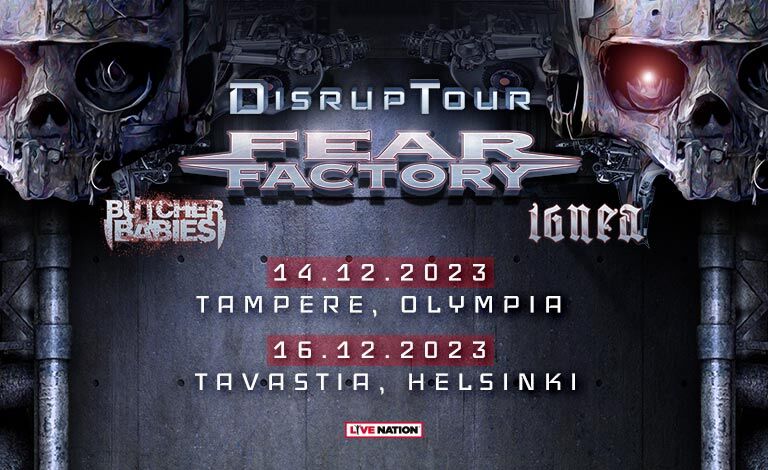 Fear Factory (USA), Butcher Babies (USA), Ignea (UKR), Ghosts of Atlantis (UK) Tampereen Olympiassa