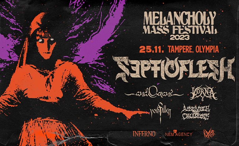 Melancholy Mass: Septicflesh (GRC) + ...And Oceans + VORNA + Assemble The Chariots + Voidfallen Tampereen Olympiassa