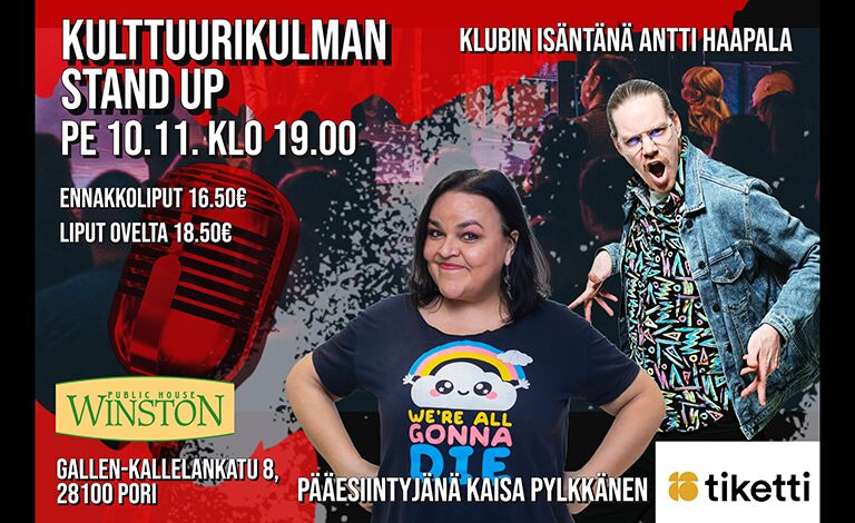 Kulttuurikulman Stand Up: Kaisa Pylkkänen Liput
