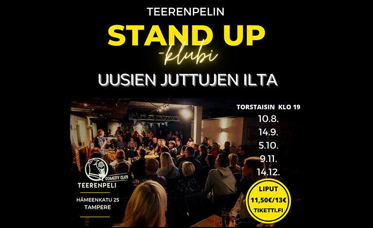 Teerenpelin stand up klubin uusien juttujen ilta Liput