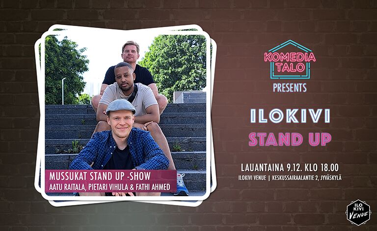 Mussukat stand up -show: Aatu Raitala, Pietari Vihula & Fathi Ahmed Liput