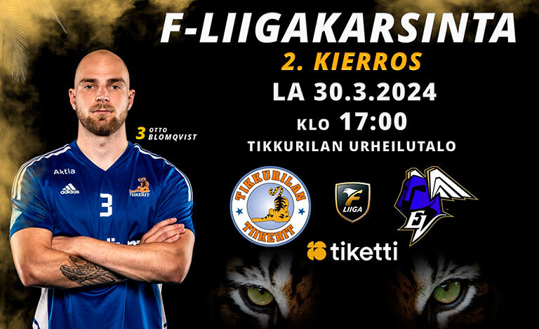 Tikkurilan Tiikerit miehet Inssi-divarin kotiottelut 2023-2024 Liput