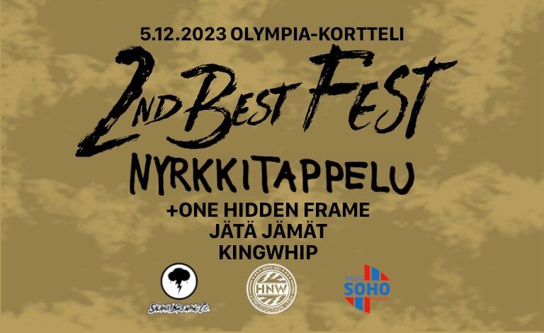 2nd Best Fest: Nyrkkitappelu, One Hidden Frame, Jätä Jämät, Kingwhip Tampereen Olympiassa