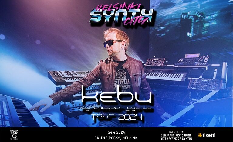 Kebu - Synthesizer legends tour 2024 + DJ Benjamin Risto Uuno Liput