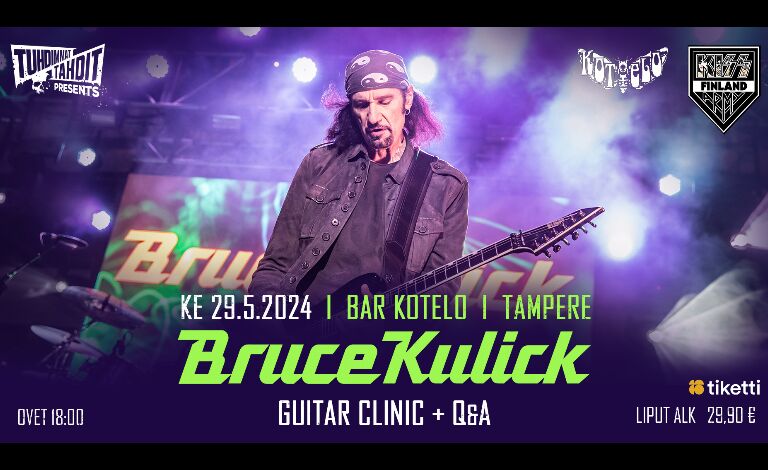 Tuhdimmat Tahdit proudly presents: Bruce Kulick - Guitar Clinic Liput