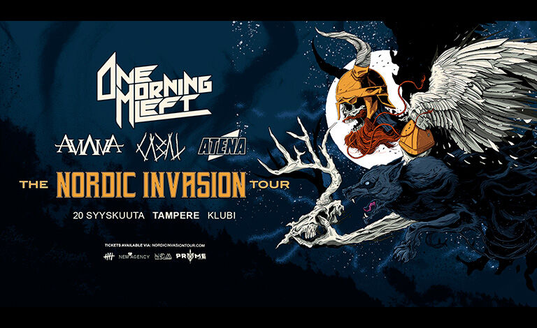 Nordic Invasion Tour 2024: One Morning Left (FIN), Aviana (SWE), Cabal (DEN), Atena (NOR) Liput