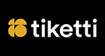 Tiketin logo valkoisella tekstillä