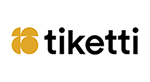 Tiketin logo mustalla tekstillä