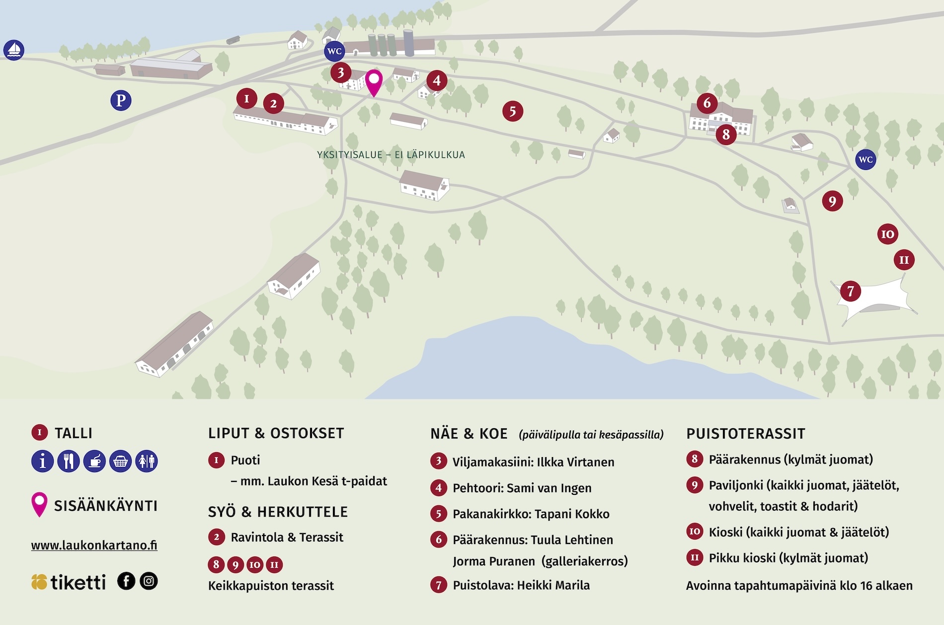 Laukon Kartanon infokartta