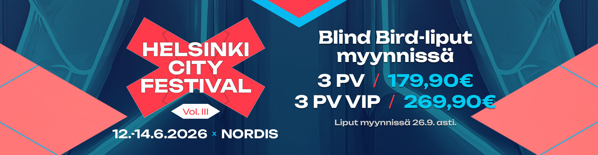 Paraati / Helsinki City Festival 2026 Blind Bird -liput