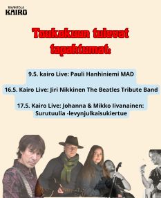 Boksi / Ravintola Kairo tulevat toukokuun keikat