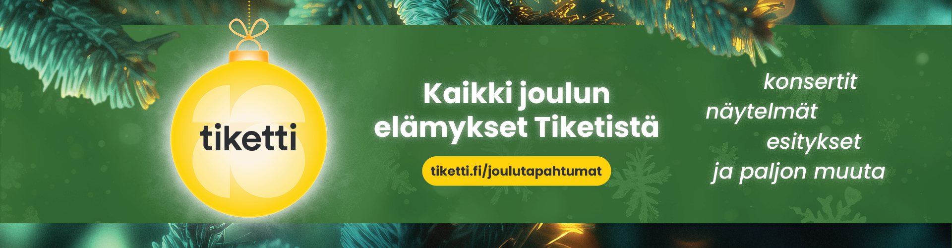 Paraati / Tiketin Joulutapahtumat koontisivu