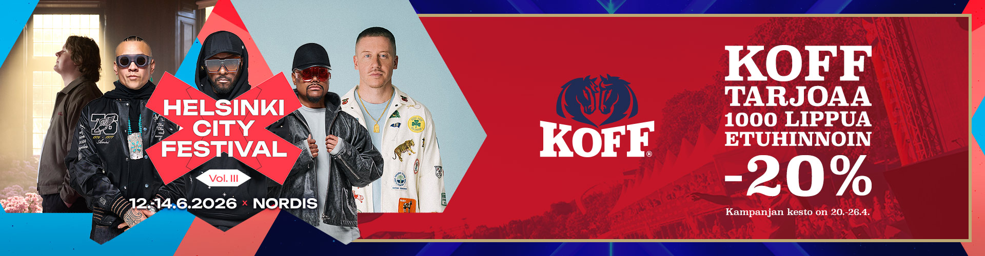 Paraati / Helsinki City Festival x KOFF -20% lipputarjous